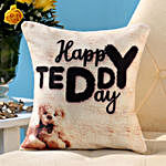 Happy Teddy Day Cushion