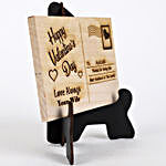 Happy V-Day Wooden Post Card