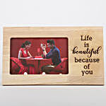 Personalised Life is Beautiful Engraved Wooden Frame
