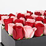 Red & Pink Roses Box Arrangement