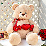Love Teddy Bear Beige Color Large