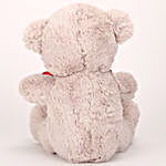 Sequin Heart Grey Color Teddy Bear