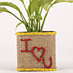 Peace Lily In I Love You Vase