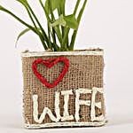 Peace Lily In Love Wife Vase