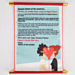 Kiss Day Message Canvas Scroll