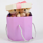 Teddy Bear & Chocolates Purple Box