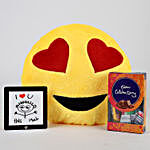 Crazy In Love Smiley Cushion & Celebrations Combo