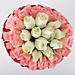 Mixed Roses Box & Chocolate Cake Combo
