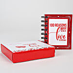 100 Reasons Love Book & Heart Chocolates Combo