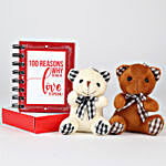 100 Reasons Love Book & Teddy Combo