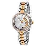Personalised Silver Golden Watch For Her