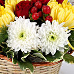 Basket of Roses & Chrysanthemums