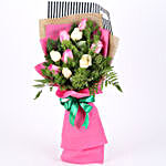 Pink & Peach Roses Bouquet