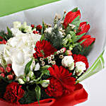 Red Carnations & Gerberas Romantic Bouquet