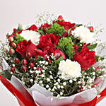 Red & White Mixed Flowers Bouquet