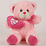 Teddy Bear With Side Heart- Pink