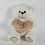Small Teddy Bear With Heart & Patch-Pink