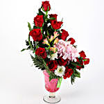 Joyous Mixed Flowers Vase