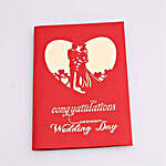 Congratulatory Wedding Pop Up Card