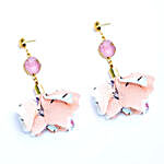 Cherry Blossom Crystal Drop Earrings