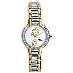 Personalised Classy Silver & Golden Watch