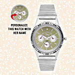 Personalised Trendy Steel Silver Watch