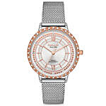 Omax Women's Sparkle Silver Watch