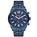 Omax Men's Blue Chronograph Watch