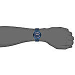 Omax Men's Blue Chronograph Watch