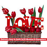 Floral Love Basket -Delhi NCR, Mumbai & Bangalore Only