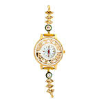 Stylish Gold Plated Round Dial Watch