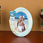 Royal Blue Oval Table Top Photo Frame