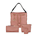 LaFille Peach Chain Bag Set