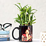 Bamboo Plant in Black Picture Mug