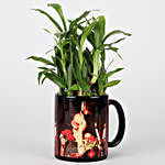 Bamboo Plant in Black Picture Mug
