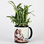 Lucky Bamboo in Personalised Black Mug