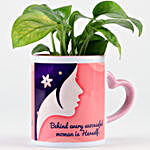 Money Plant In Successful Women Mug