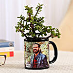 Jade Plant In Stylish Personalised Mug