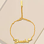 Personalised Gold Plated Heart Name Bracelet