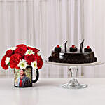 Mixed Flowers Photo Mug Truffle Cake