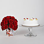 Pineapple Cake 20 Red Roses Mug