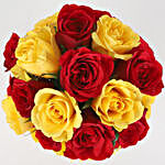Red Yellow Roses Picture Mug Truffle Cake