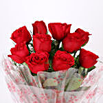 Classic Red Roses Bouquet & 1 Kg Gujia