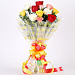 Mixed Roses Bouquet With Half Kg Gujia