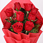 Red Roses Bouquet & 1 Kg Gujia Combo