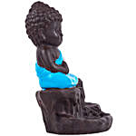 Blue Polyresin Monk Buddha Incense Burner