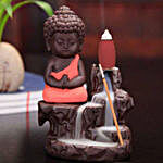 Monk Buddha Incense Burner- Imperial Red