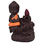 Monk Buddha Incense Burner- Orange