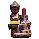 Monk Buddha Incense Burner- Yellow