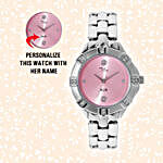 Personalised Pretty Silver Watch